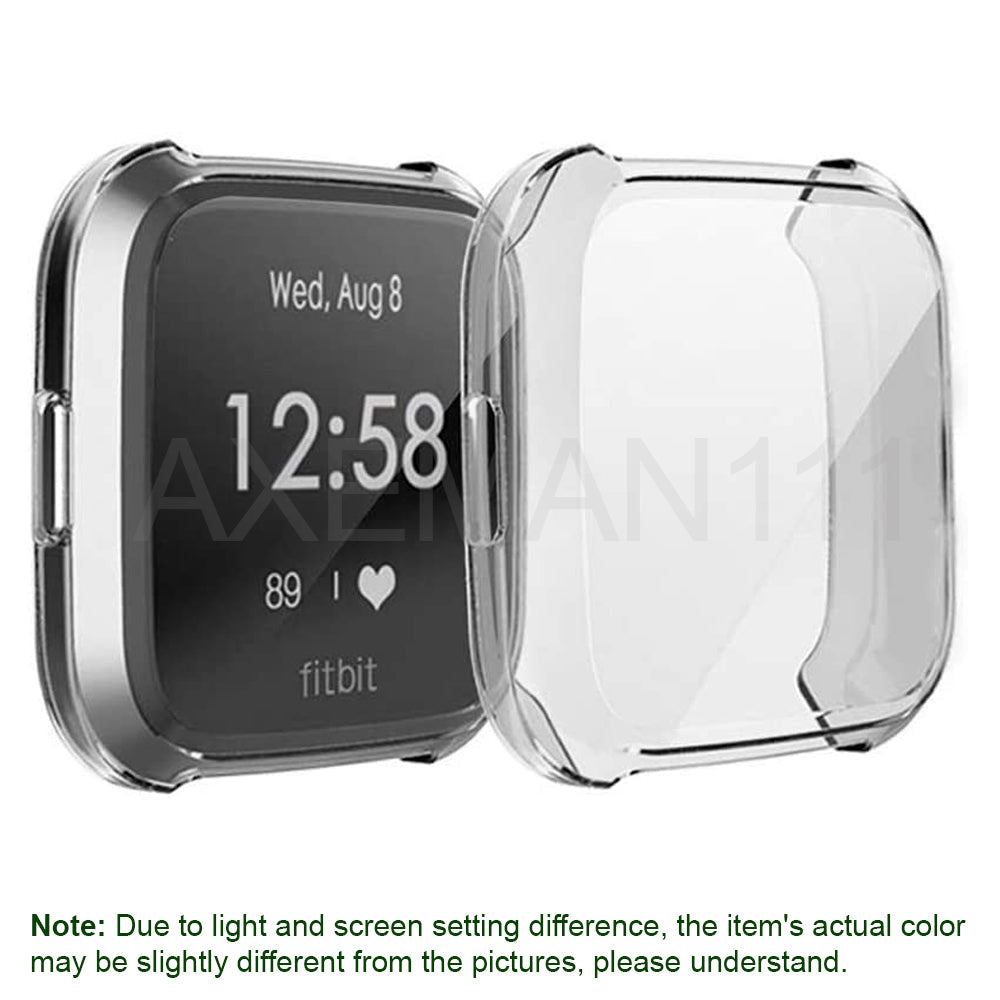 Fitbit Versa Lite Protective Cases Thin Soft TPU Full Coverage Screen Cover Protector