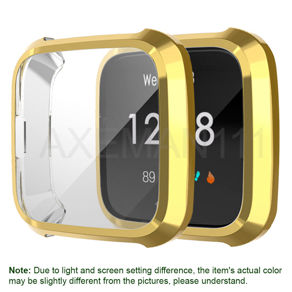 Fitbit Versa Lite Protective Cases Thin Soft TPU Full Coverage Screen Cover Protector