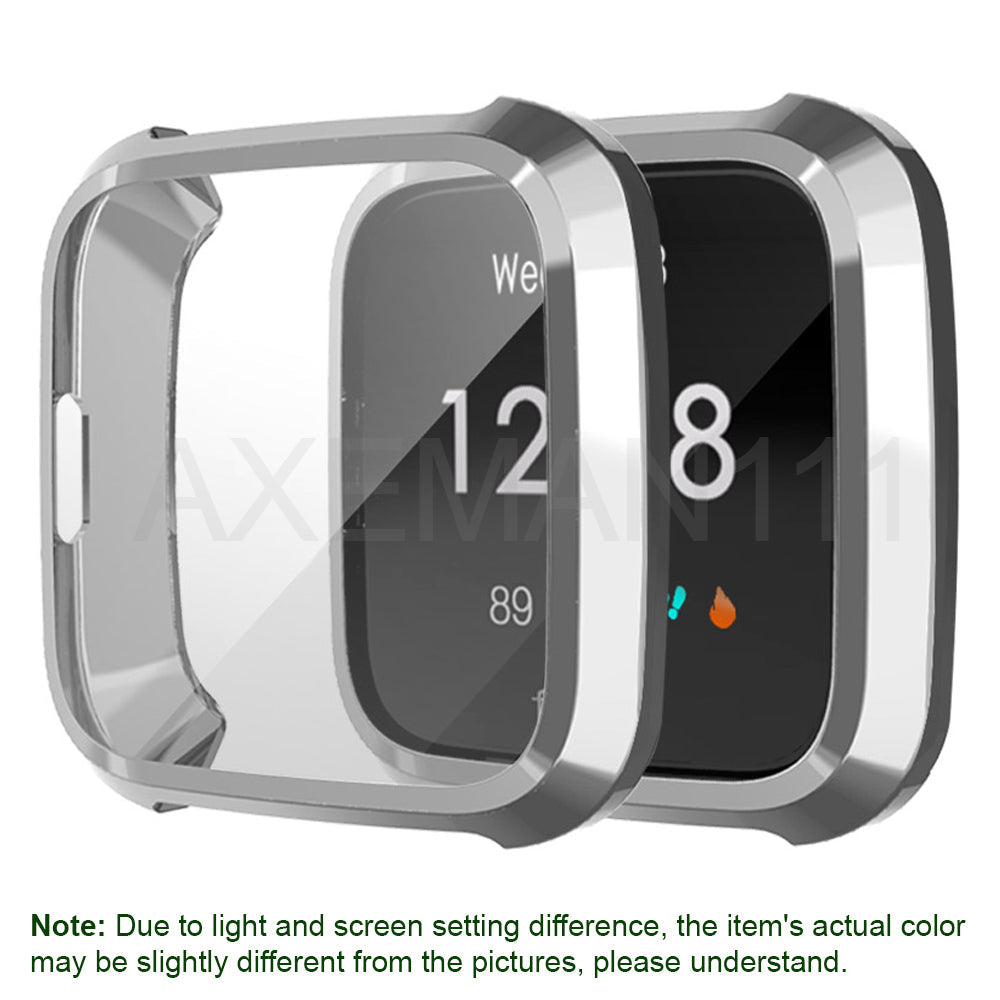 Fitbit Versa Lite Protective Cases Thin Soft TPU Full Coverage Screen Cover Protector