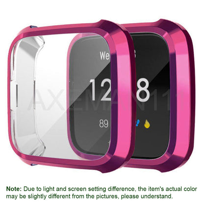 Fitbit Versa Lite Protective Cases Thin Soft TPU Full Coverage Screen Cover Protector