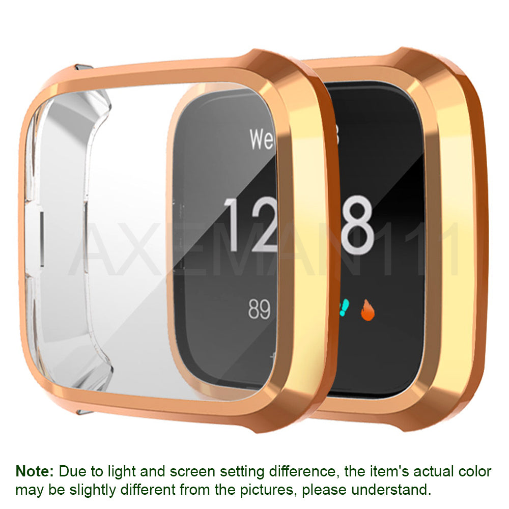 Fitbit Versa Lite Protective Cases Thin Soft TPU Full Coverage Screen Cover Protector