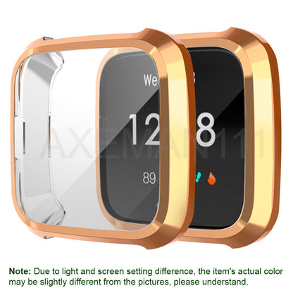 Fitbit Versa Lite Protective Cases Thin Soft TPU Full Coverage Screen Cover Protector