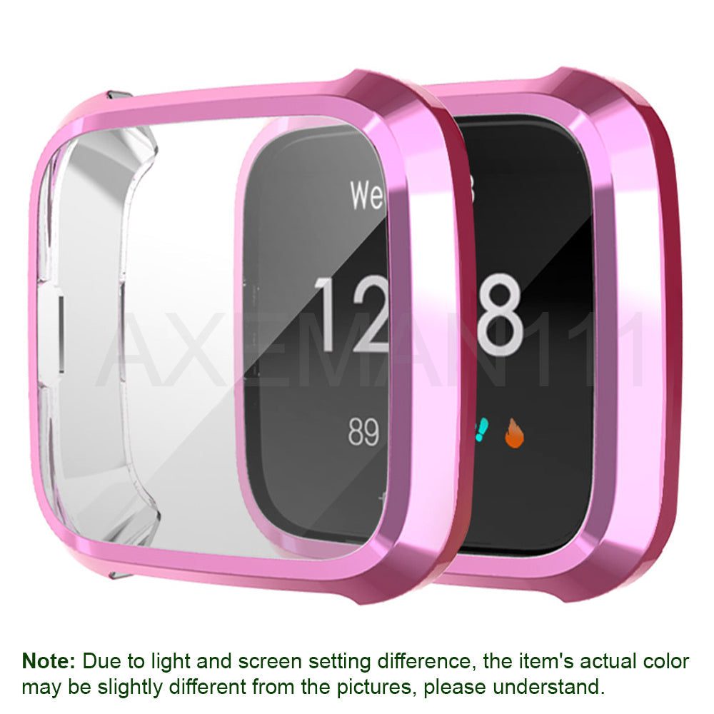Fitbit Versa Lite Protective Cases Thin Soft TPU Full Coverage Screen Cover Protector