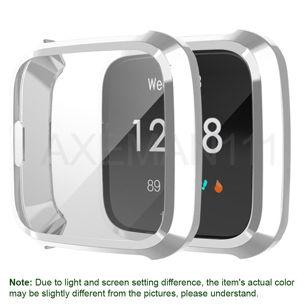 Fitbit Versa Lite Protective Cases Thin Soft TPU Full Coverage Screen Cover Protector