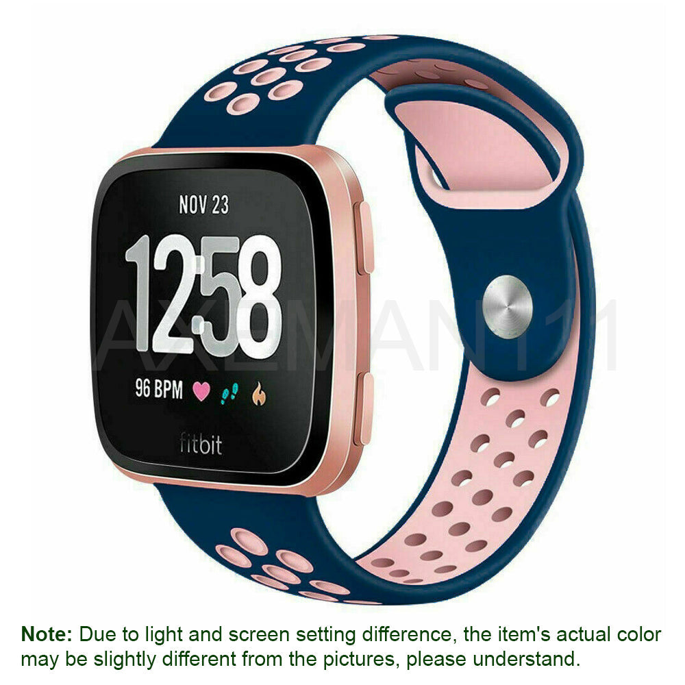 Fitbit Versa 1/2/Lite/SE Watch Band Silicone Replacement Strap Sports Wristband