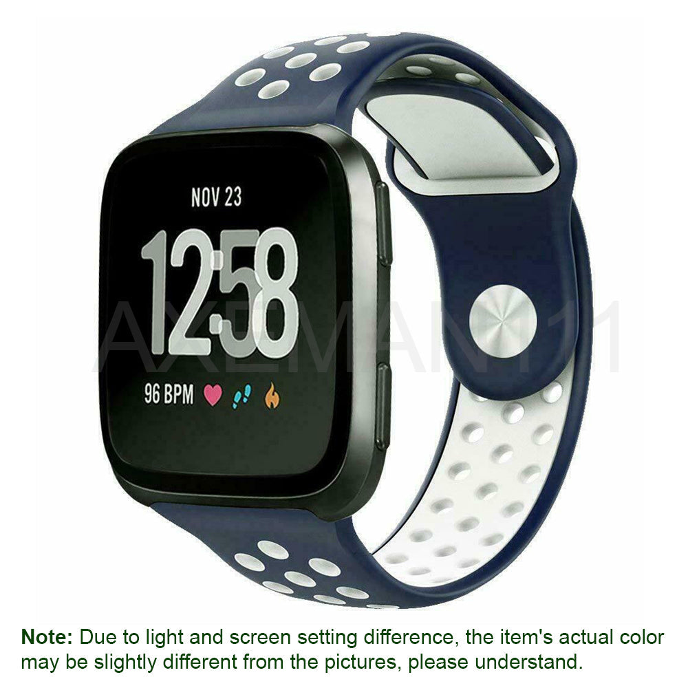 Fitbit Versa 1/2/Lite/SE Watch Band Silicone Replacement Strap Sports Wristband