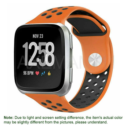 Fitbit Versa 1/2/Lite/SE Watch Band Silicone Replacement Strap Sports Wristband
