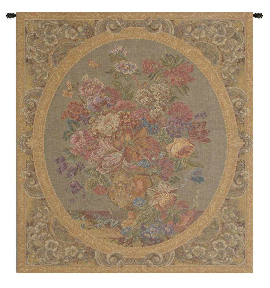 Floral Composition in Vase Cream Italian Tapestry - RoseStraya.com