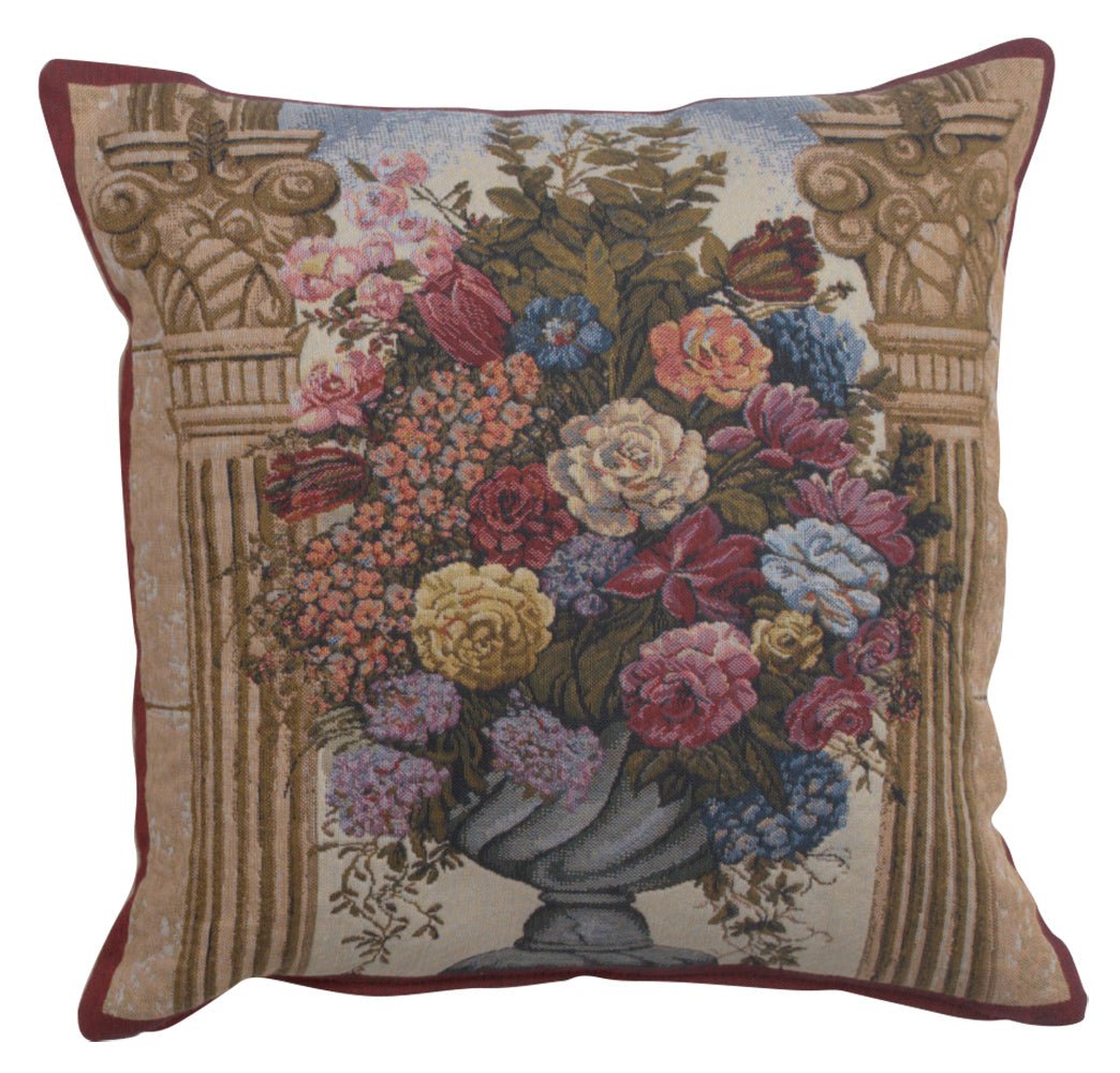 Floral in Arch European Cushion - RoseStraya.com