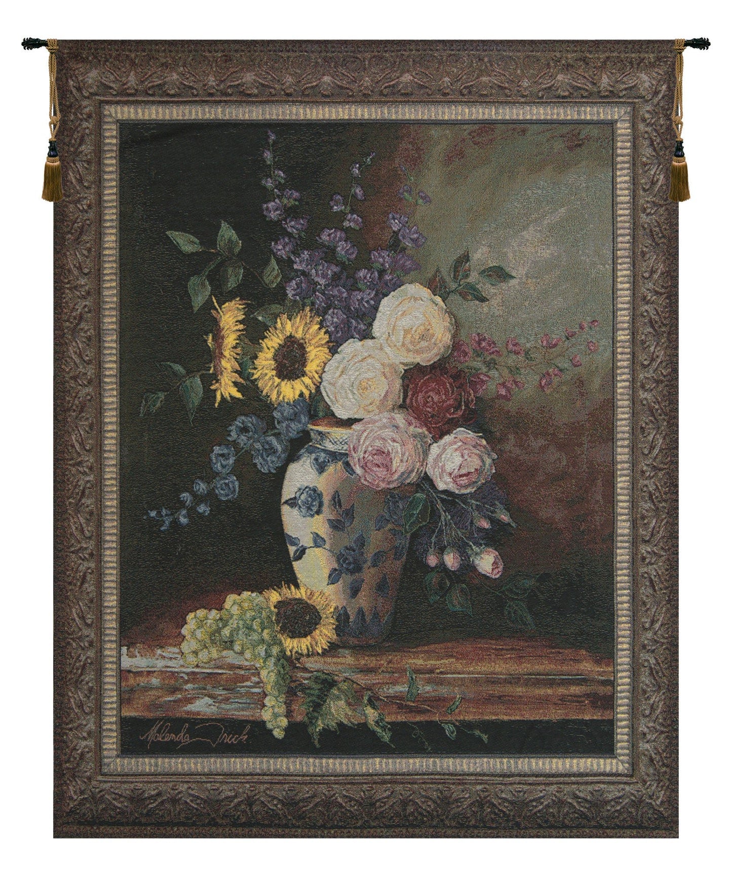 Floral Sonnet Fine Art Tapestry - RoseStraya.com