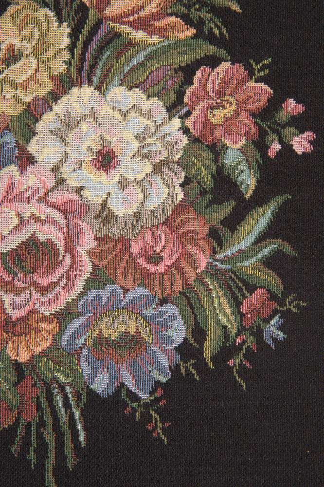 Floral Wallhanging with Loops European Tapestry Wall Art Home Office Decor - RoseStraya.com