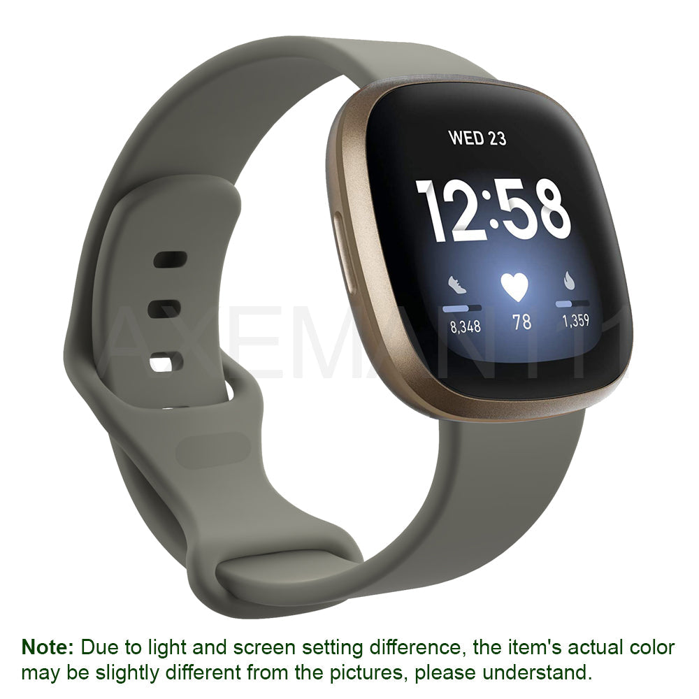 Fitbit Versa 3/Sense Bands Silicone Replacement Watch Strap Sports Wristband