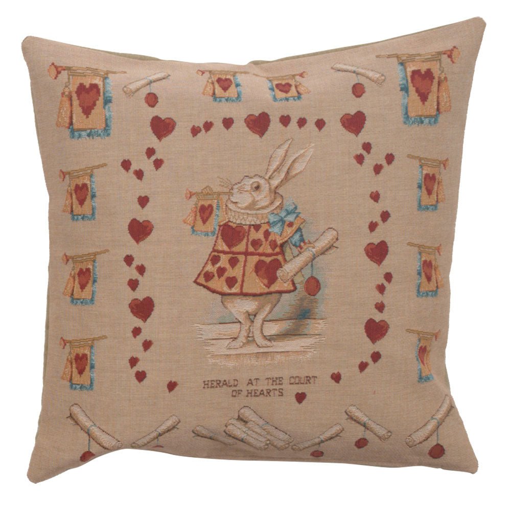 Heart Rabbit Alice In Wonderland French Cushion - RoseStraya.com