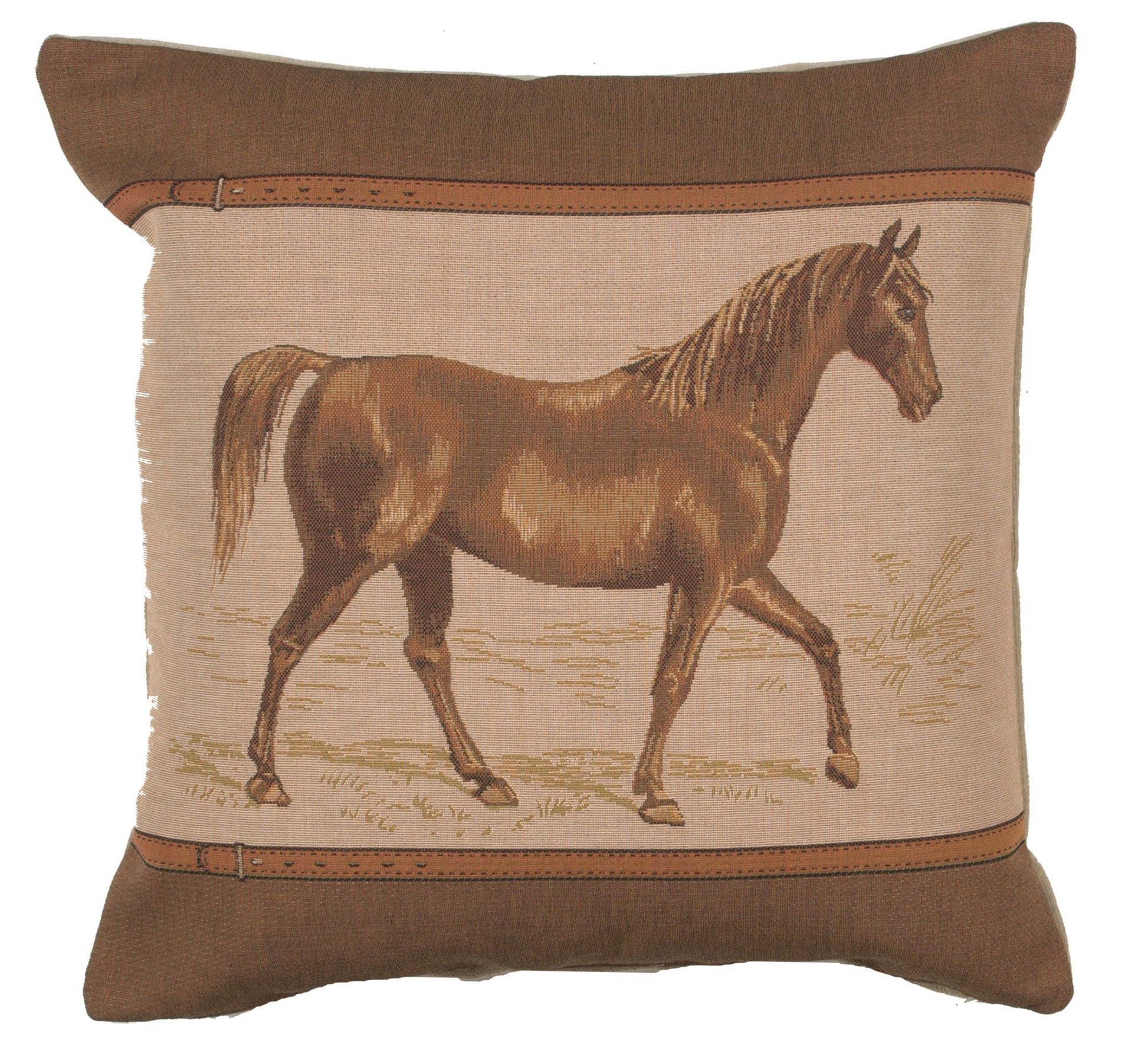 Horse Belt French Cushion - RoseStraya.com