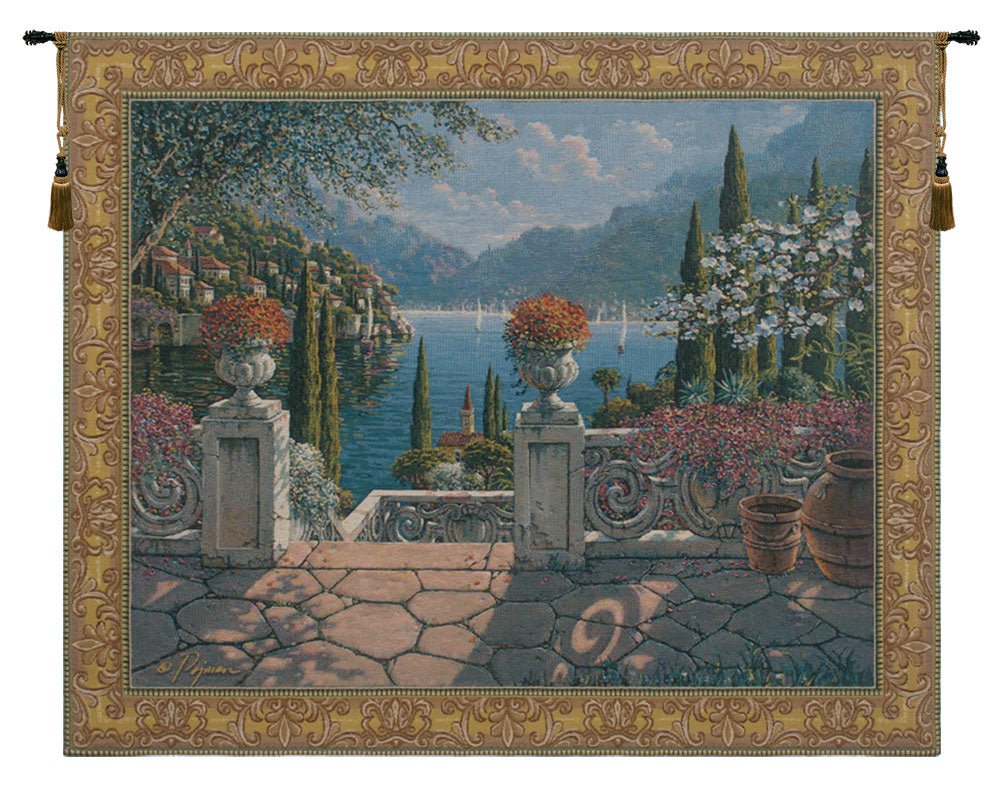 Italian Terrace Belgian Tapestry Wall Art - RoseStraya.com