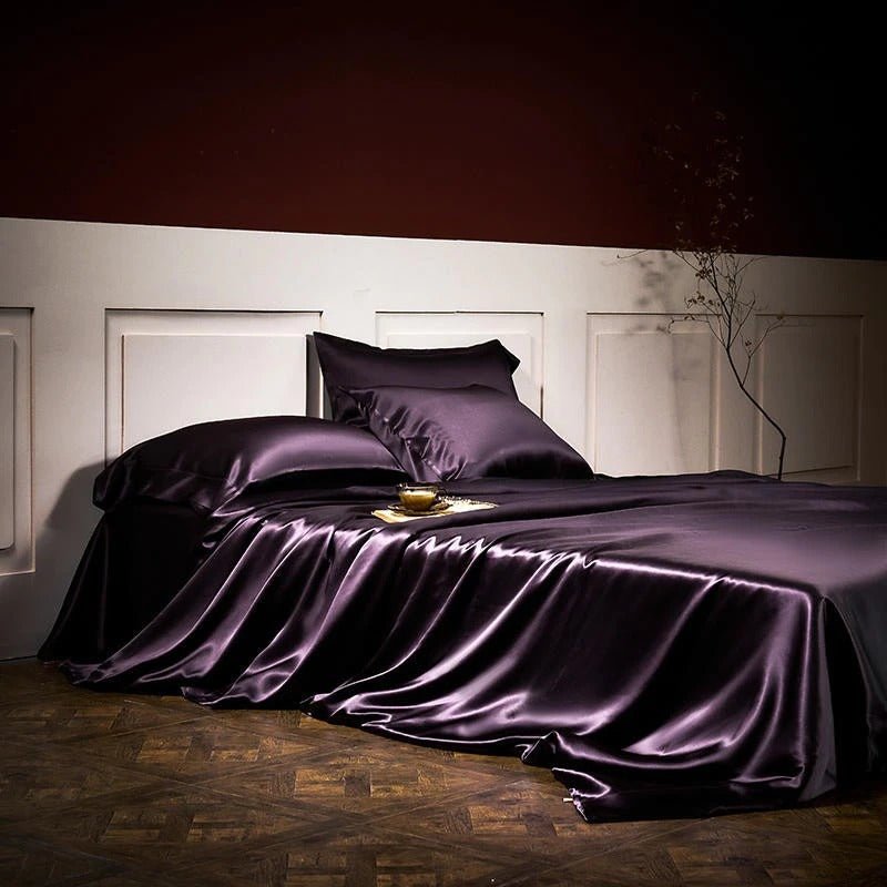 Jewel Purple Luxury Pure Mulberry Silk Bedding Set - RoseStraya.com