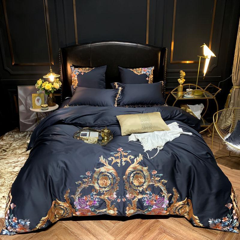 Khalida Egyptian Cotton Premium Embroidery Duvet Cover Set - RoseStraya.com