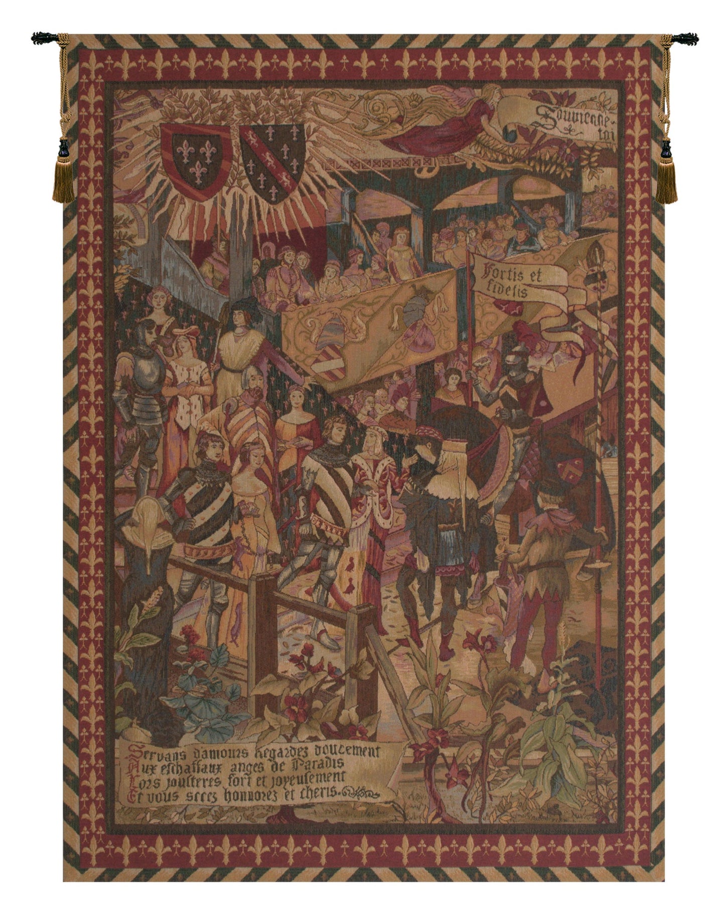 Le Tournai Vertical French Tapestry - RoseStraya.com