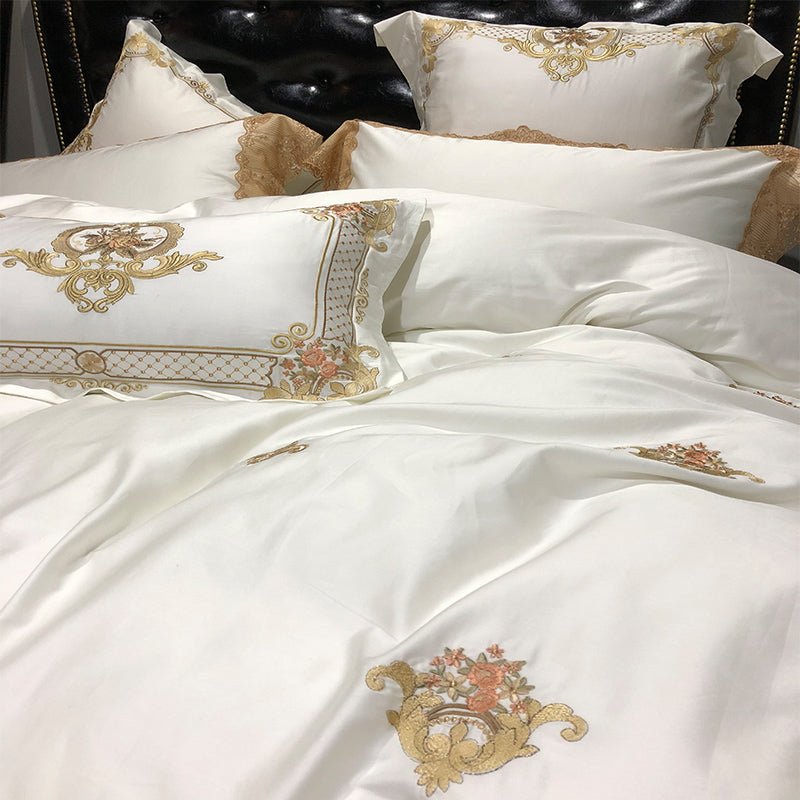 Lecea Oriental Egyptian Cotton Embroidery Luxury Royal Duvet Cover Set - RoseStraya.com