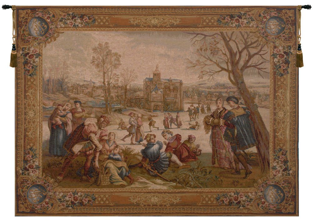 Les Patineurs I French Tapestry - RoseStraya.com