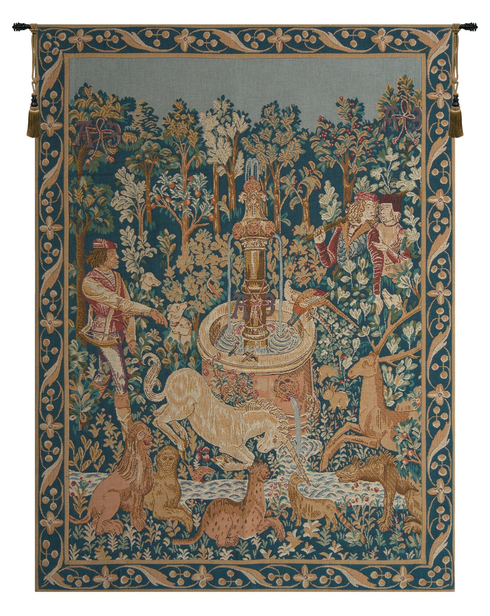 Licorne A La Fontaine French Tapestry - RoseStraya.com