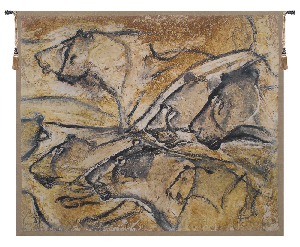 Lions of Chauvet Belgian Tapestry Wall Art - RoseStraya.com