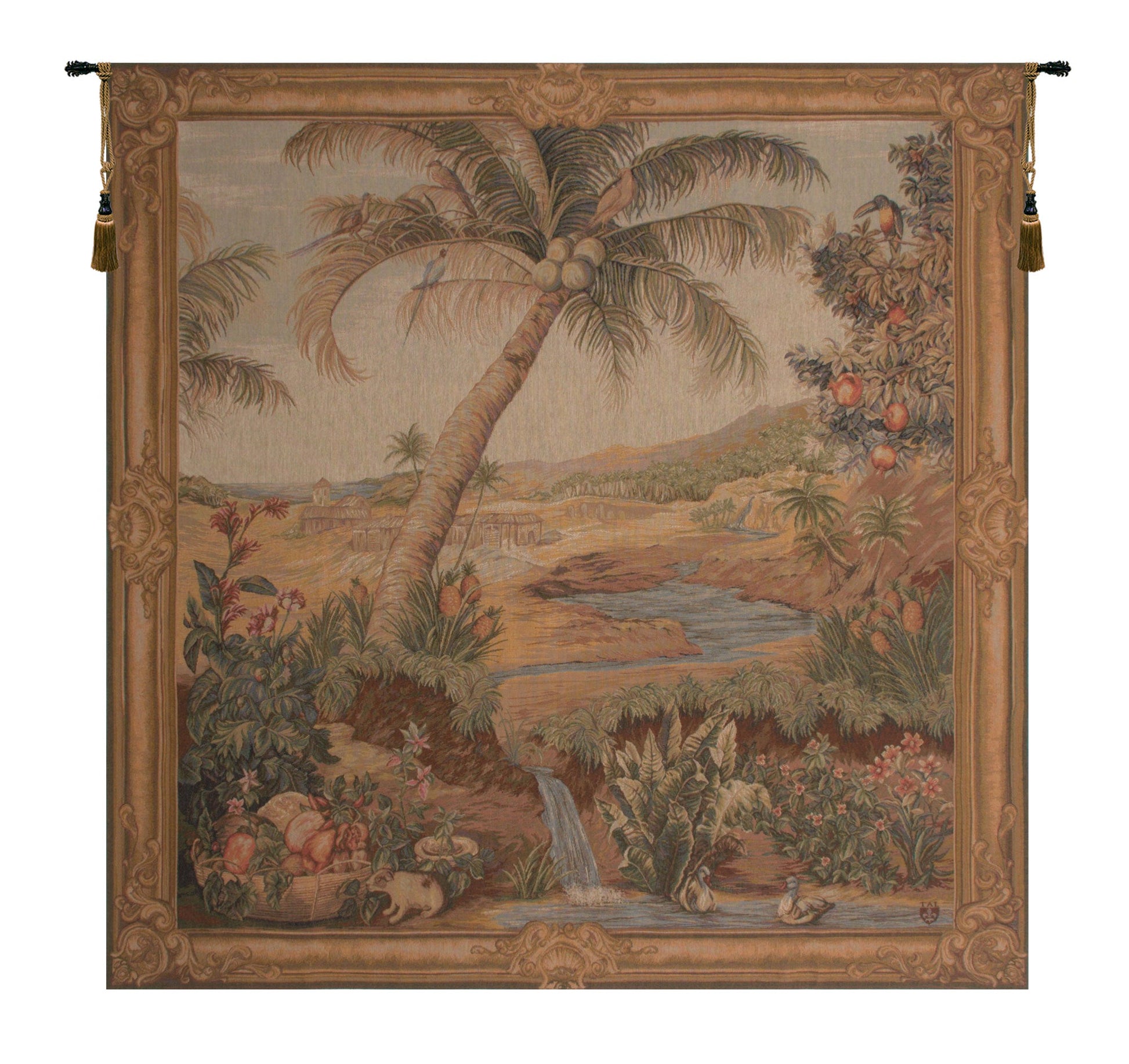 L'Oasis Carre Square French Tapestry - RoseStraya.com
