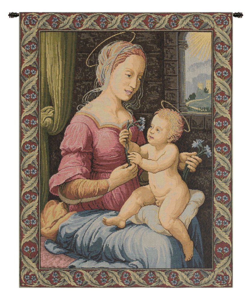 Madonna del Garofano Italian Tapestry - RoseStraya.com