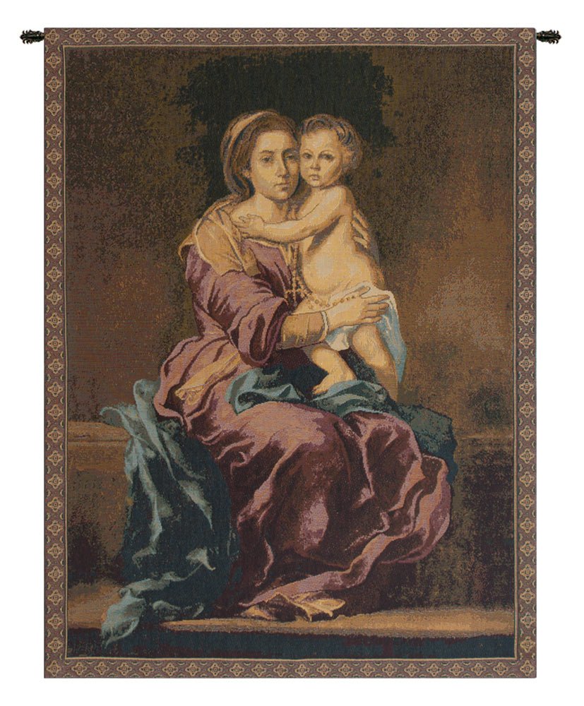 Madonna del Rosario Italian Tapestry - RoseStraya.com