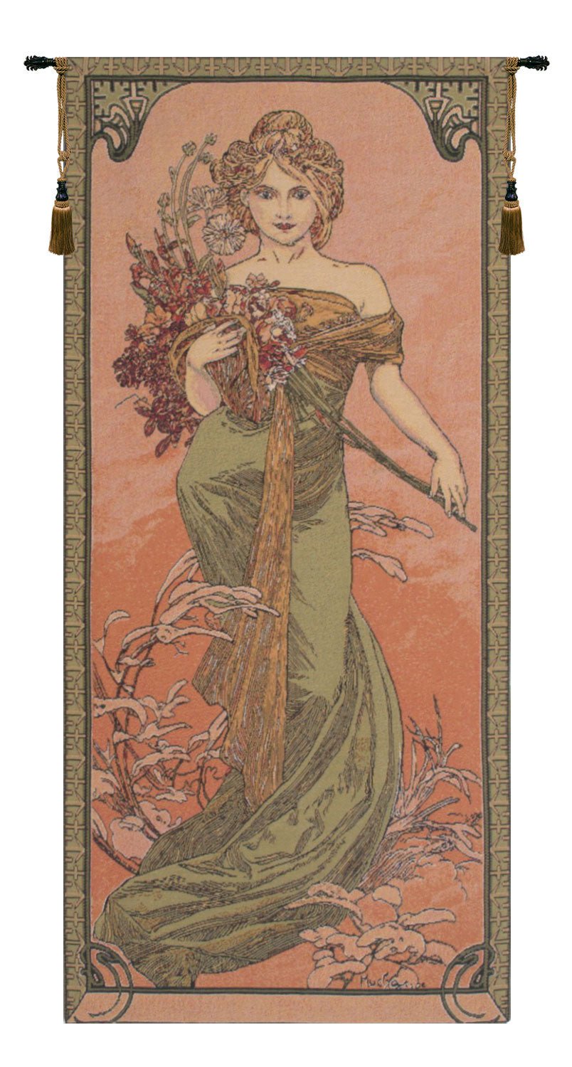 Mucha Spring European Tapestry - RoseStraya.com