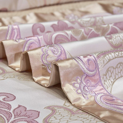 Nasreen 1000TC Satin Jacquard Egyptian Cotton Luxury European Duvet Cover Sets - RoseStraya.com