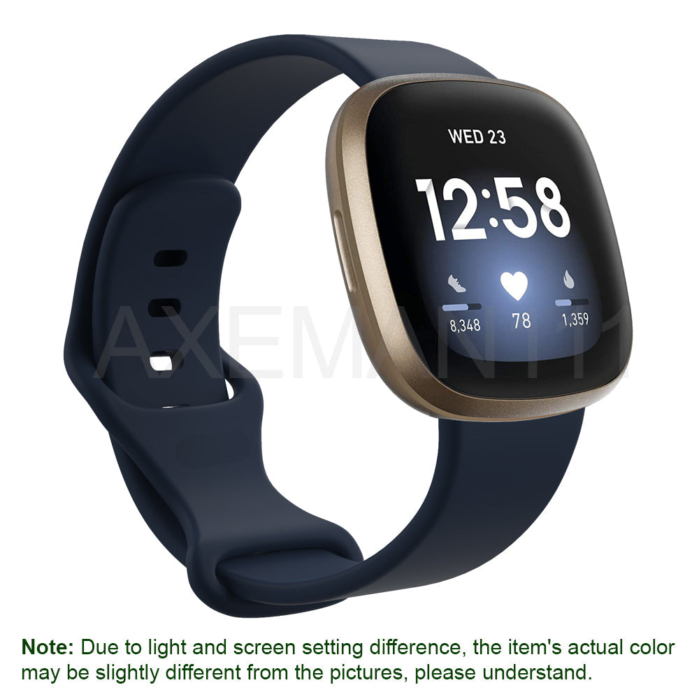 Fitbit Versa 3/Sense Bands Silicone Replacement Watch Strap Sports Wristband