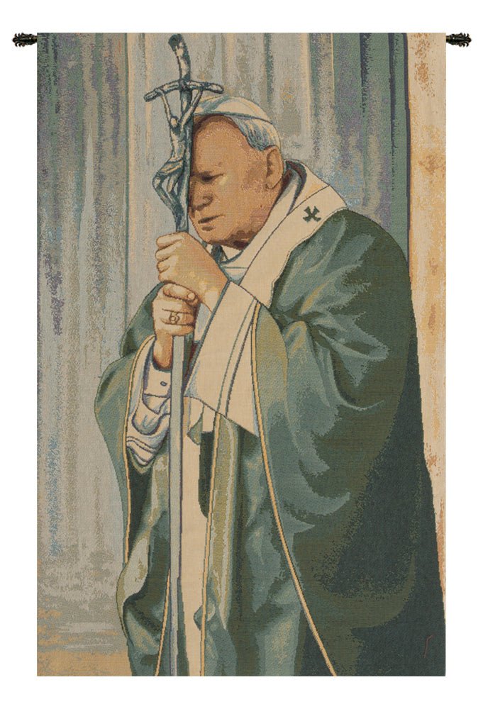 Pope John Paul II Italian Tapestry - RoseStraya.com