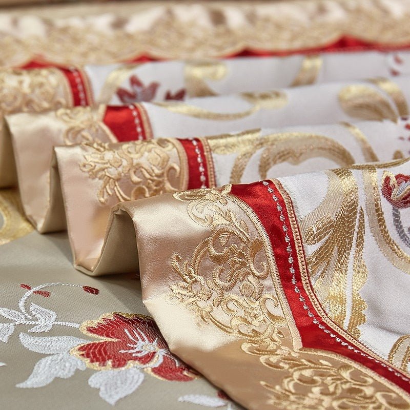 Raushan 1000TC Satin Jacquard Egyptian Cotton Luxury European Duvet Cover Sets - RoseStraya.com