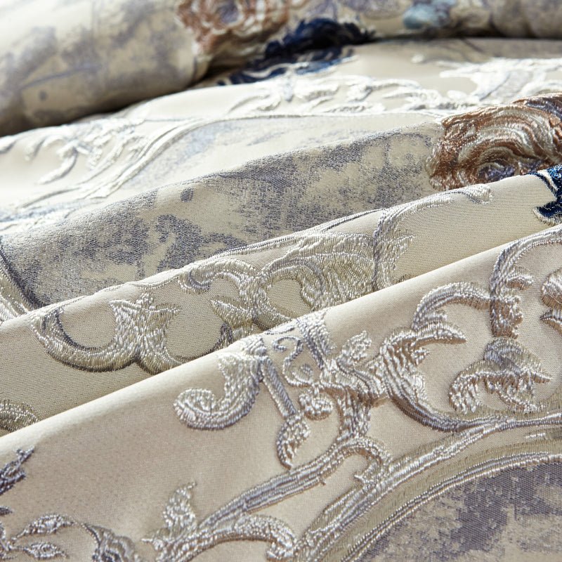 Rosina Satin Jacquard Egyptian Cotton Embroidered Duvet Cover Set - RoseStraya.com