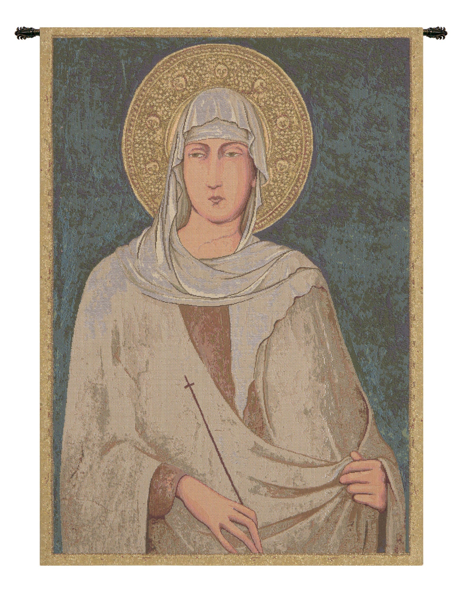 Santa Chiara St. Clare Italian Tapestry - RoseStraya.com