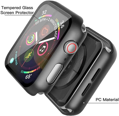 Apple Watch Case iWatch Series SE 8 7 6 5 4 3 Full Glass Cover 38 40 41 42 44 45