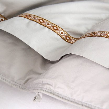 Silika Embellished Border Quilted Cotton Goose Down Comforter - RoseStraya.com