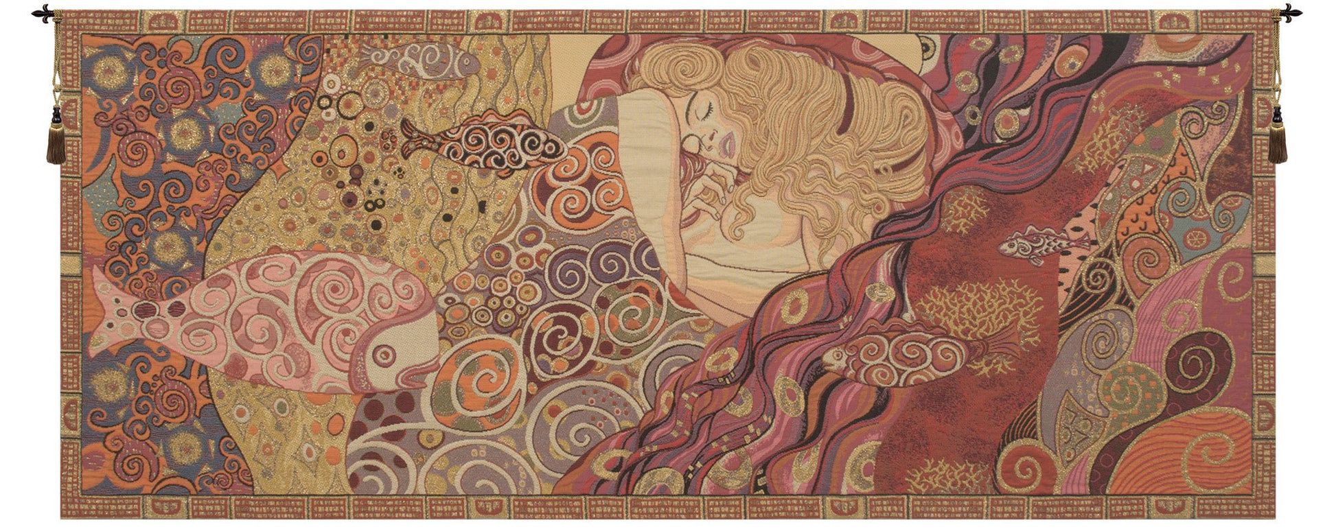 Sleeping Danae by Klimt Italian Tapestry - RoseStraya.com