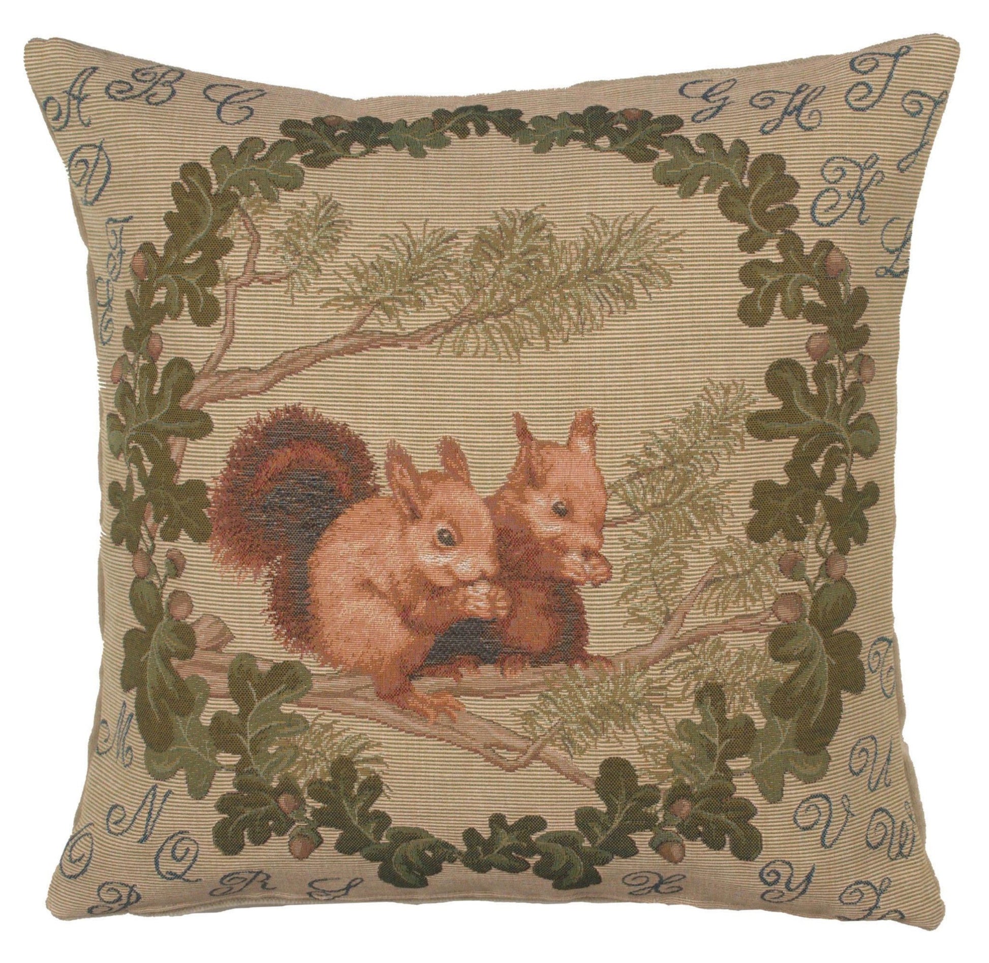 Squirrels French Cushion - RoseStraya.com