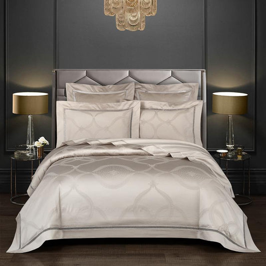 Tesoro Egyptian Cotton Vintage Jacquard Duvet Cover set - RoseStraya.com