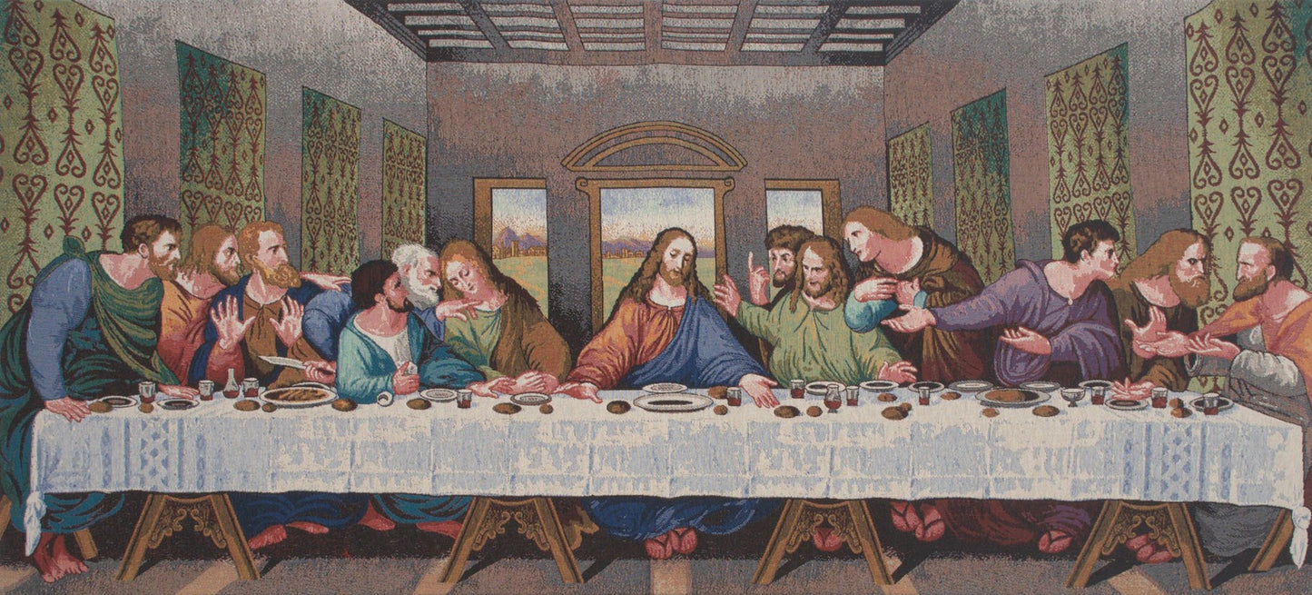 The Last Supper Tapestry Panel (Large) Stretched Wall Tapestry - RoseStraya.com
