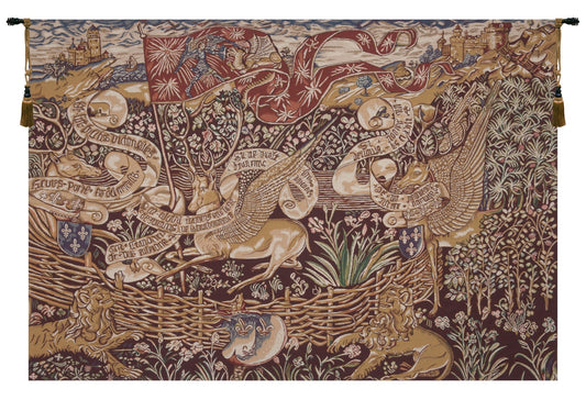 The Winged Stags Maroon Tapestry Wholesale - RoseStraya.com