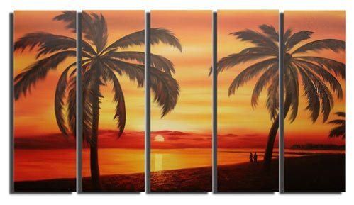 Tropical Silhouettes Canvas Wall Art - RoseStraya.com