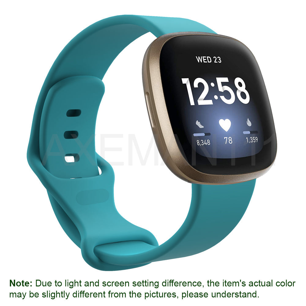 Fitbit Versa 3/Sense Bands Silicone Replacement Watch Strap Sports Wristband