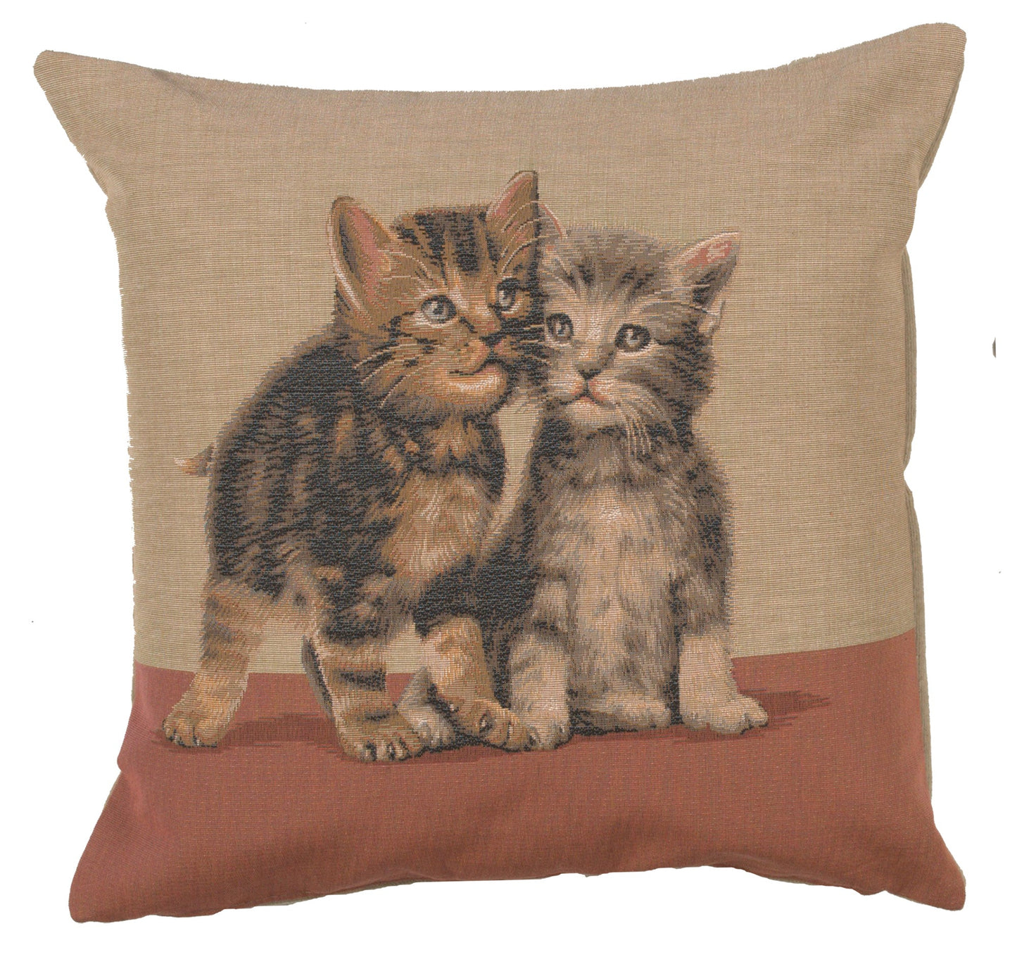 Two Kittens French Cushion - RoseStraya.com