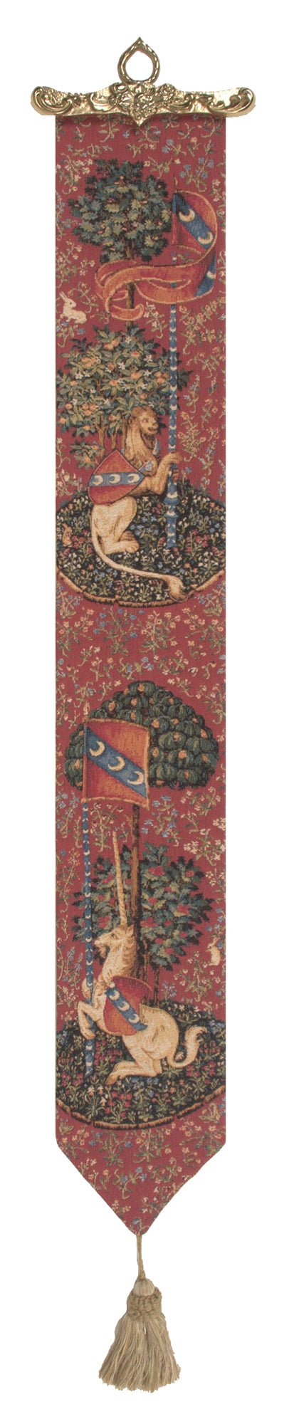 Unicorn and Lion European Tapestry Bell Pull - RoseStraya.com