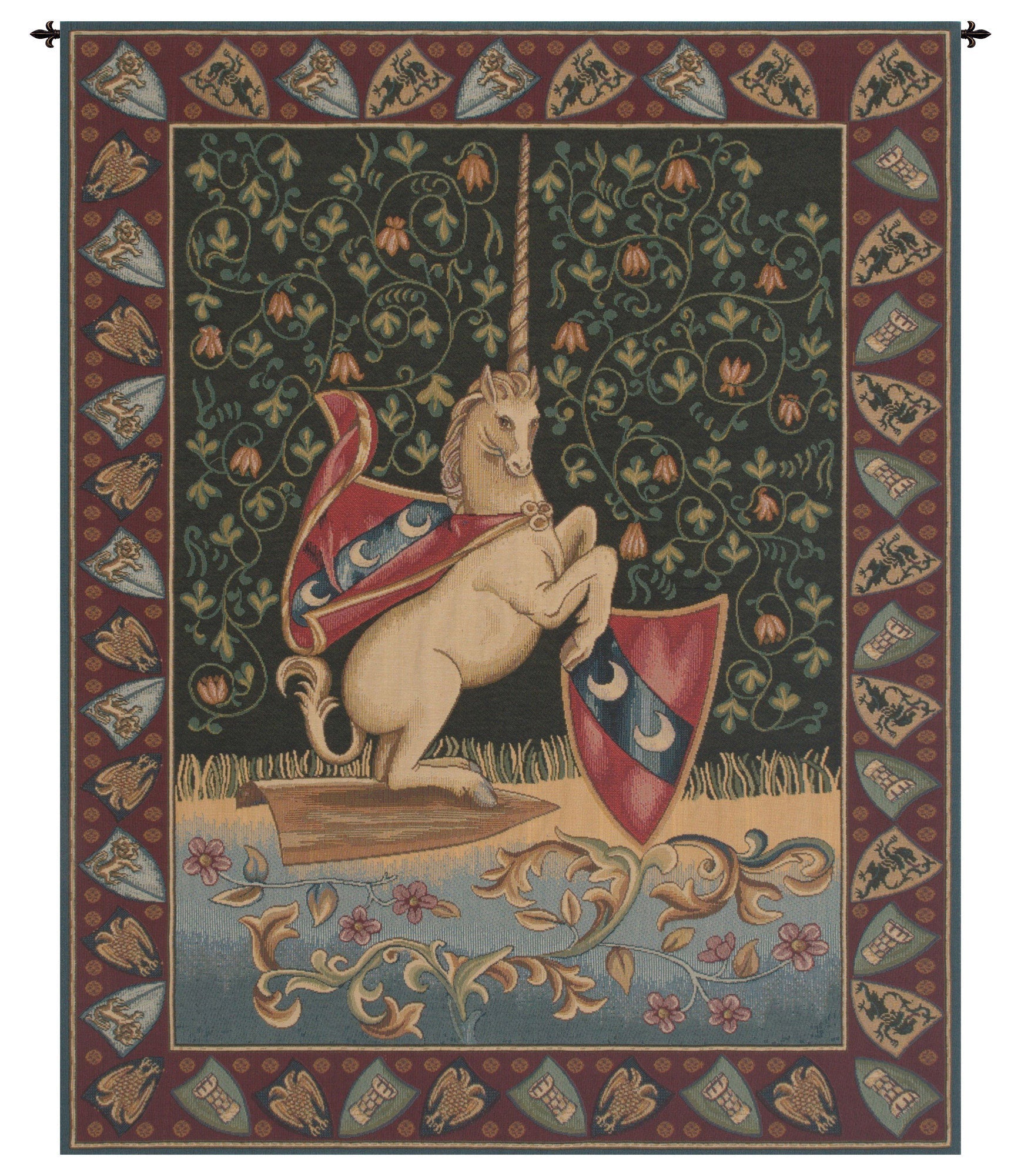 Unicorn Medieval Italian Tapestry - RoseStraya.com