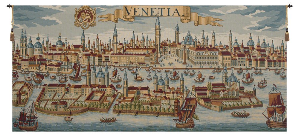 Venice Ancient Map Italian Tapestry - RoseStraya.com