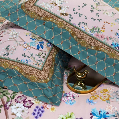 Viorel Hybrid Floral Diamond Printed Silky Egyptian Cotton Duvet Cover Set - RoseStraya.com